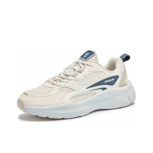 QIAODAN Get Rich Every Day Покрытие Легкий Увеличение Высоты Низкий Топ Повседневная Обувь Мужская Белый Синий