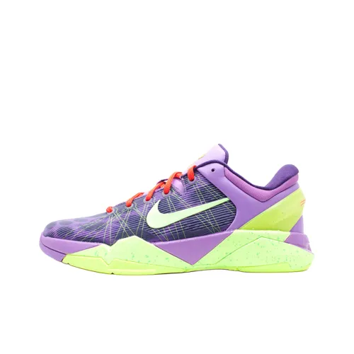 nike Zoom Kobe 7 Устойчивый к истиранию Низкий Топ Детские Баскетбольные кроссовки Фиолетовые Подростковые
