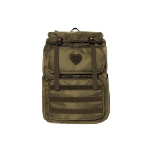 HUMAN MADE Нейлон Рюкзак Стандартный Унисекс Оливково-зеленый