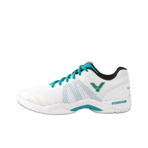 Victor Устойчивая к истиранию низкая обувь для бадминтона унисекс белая и синяя