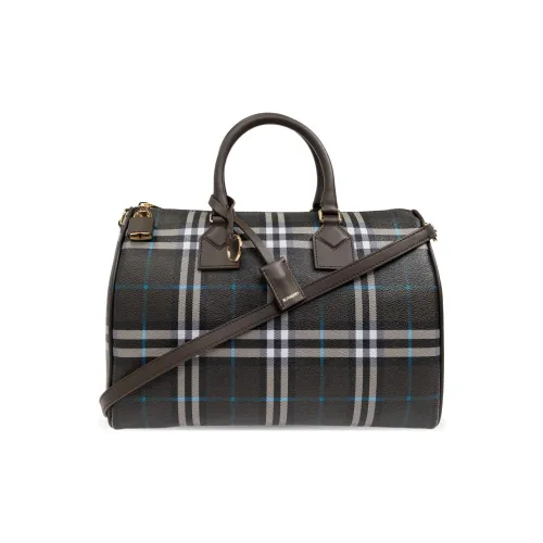 Burberry Canvas Bowling Bag Shoulder Bag Medium Women's Multicolor
