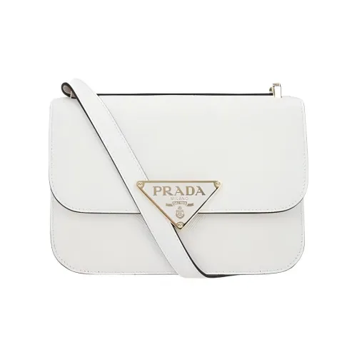 PRADA Телячья кожа Сумка через плечо Сумка на плечо Женская Белая