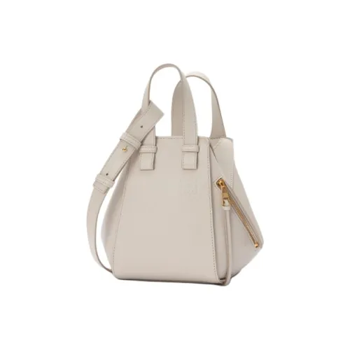 LOEWE Hammock Телячья кожа Сумка через плечо Сумка Женская Серый Белый