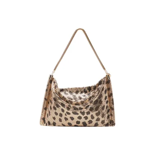 Paco Rabanne Алюминиевая Сумка на Плечо Женская Золотая