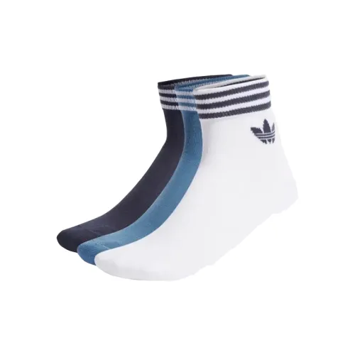 adidas originals 3 шт Белый/синий/Темно-серый Унисекс Носки