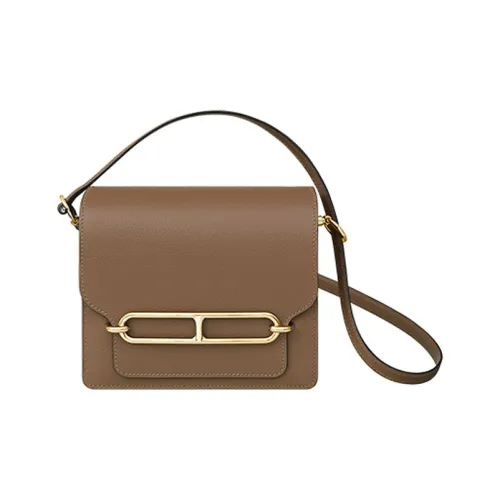 HERMES Roulis Evercolor Телячья кожа Сумка через плечо Мини Женские Weimar Бежевый