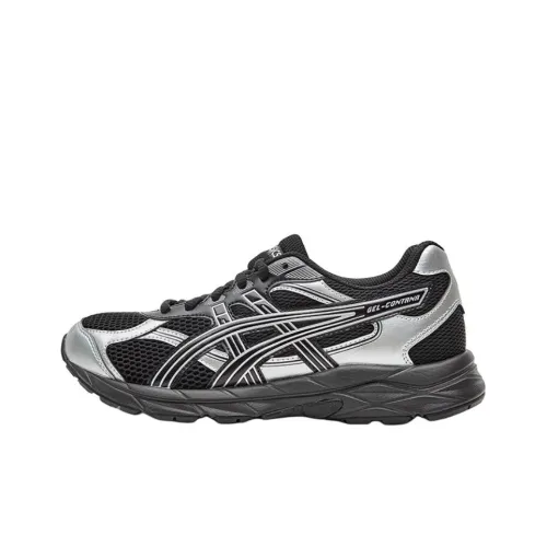 Asics RUNNING KIDS Противоскользящий и Дышащий Низкий Топ Детская Беговая Обувь Черный Серебристый Подростки