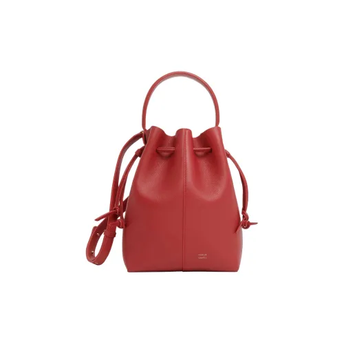 MANSUR GAVRIEL Телячья кожа Ведрообразная сумка Сумка через плечо Сумка для женщин Алый