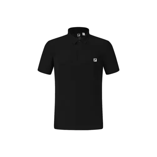 FILA Фитнес Темно-черная Мужская Поло