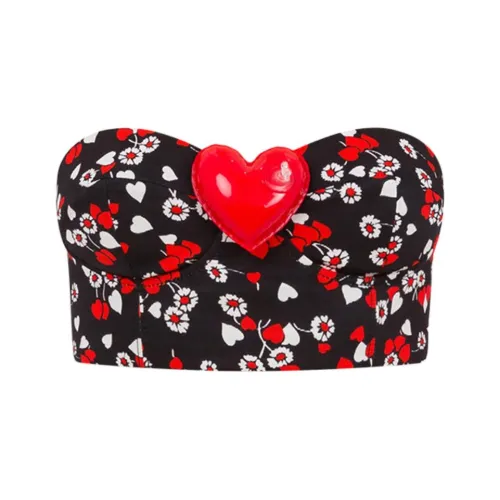 MOSCHINO Черные Женские Топы без бретелек