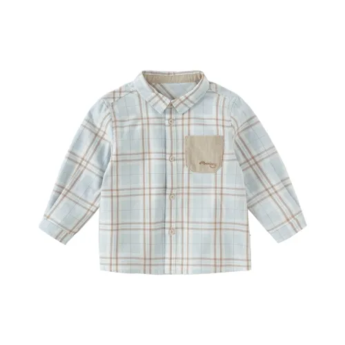 DAVE BELLA Рубашка Синяя Клетка Зеленая Клетка Детская