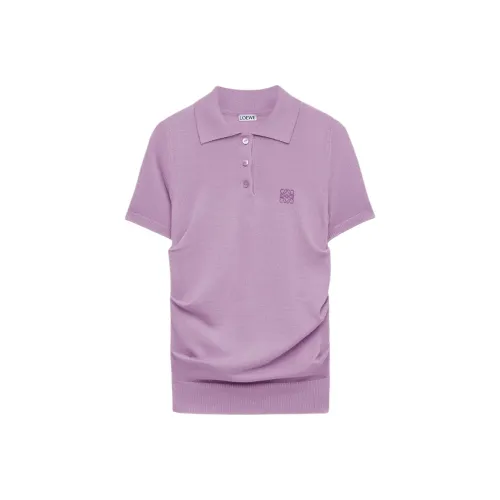 LOEWE FW25 Поло Женское Фиолетовое