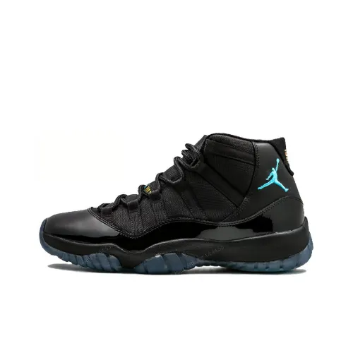 Jordan Air Jordan 11 Gamma Blue Устойчивый к истиранию MID Топ Винтажные баскетбольные кроссовки Мужской Черный Синий 2024 Ретро