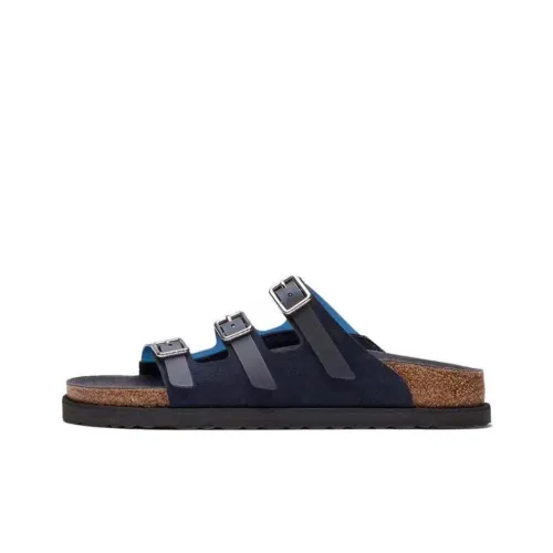 Birkenstock Износостойкие шлепанцы женские морской синий узкая версия