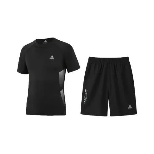 PEAK Повседневная спортивная одежда Унисекс 2 предмета комплект черный