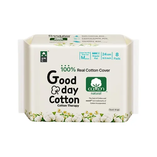 ENZHI Естественный 100% хлопок Повседневные Санитарные прокладки Мягкий хлопок Дружественный к коже Быстросогревающий Дышащий 240 мм 8 шт