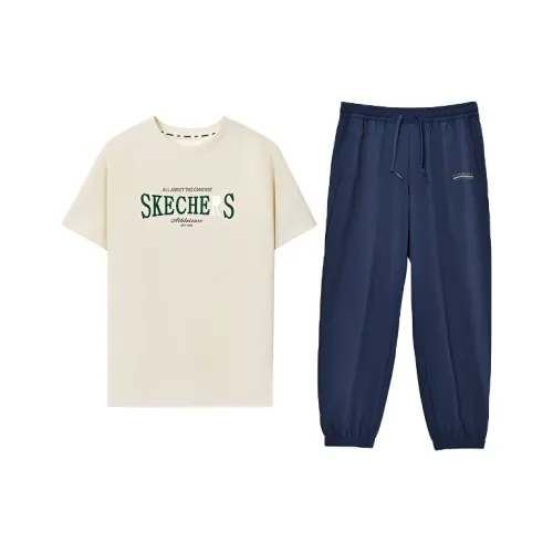 Skechers Basic Activity Series Повседневная Спортивная Одежда Мужской Двухкомпонентный Комплект