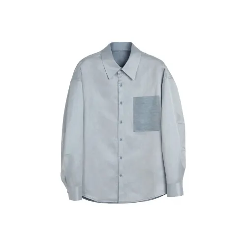 Osens Рубашка Мужская из льна и светло-синяя