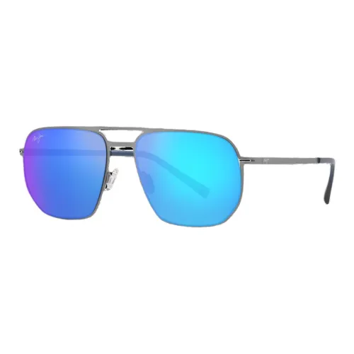 Maui Jim Стальной Aviator Солнцезащитные очки Мужские Черные