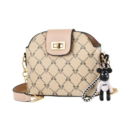 Boniu ПУ (полиуретан) Сумка через плечо Женская Экрю Кофейный