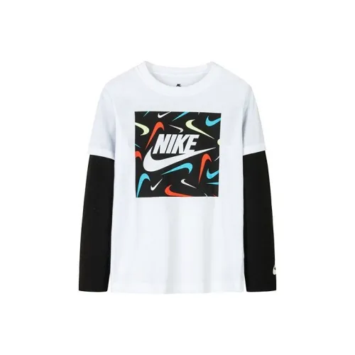 NIKE Чисто белый Kids T-рубашки