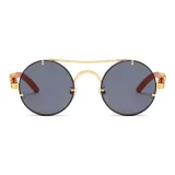 Золотая оправа с черно-серыми линзами