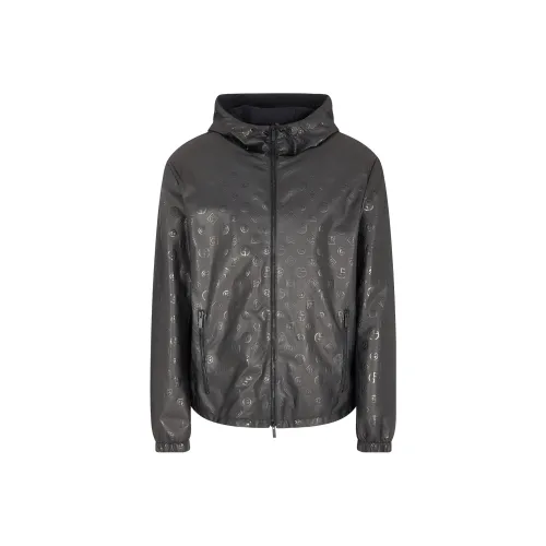 EMPORIO ARMANI Черные Мужские Кожаные Куртки