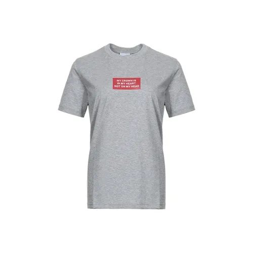 Burberry Стандартная T-рубашка Женская Серого цвета