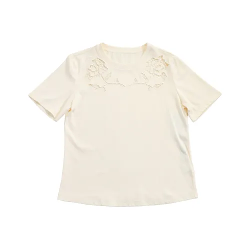 GURUI Лимон Цвет печенья 4X Женские футболки