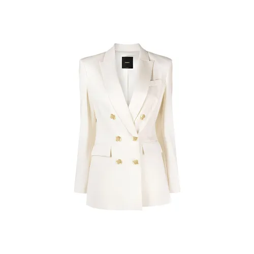 PINKO FW23 Бизнес-костюм Пальто Женское Айвори