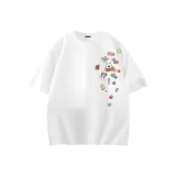 [Heavyweight 100% cotton] Белый (Большой, милый, парк развлечений, левая сторона, плечо, этикетка)