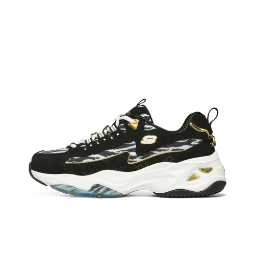 Skechers D'LITES Collection 30th Anniversary Низкий топ массивные кроссовки женские черно-белые