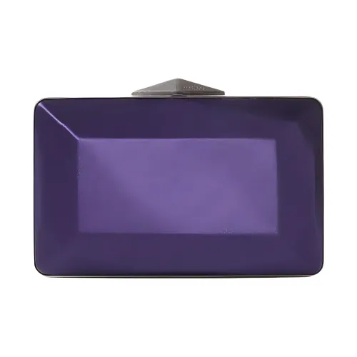 Jimmy Choo Ромб Сатин Клатч Женские Черная Смородина Античное Серебро