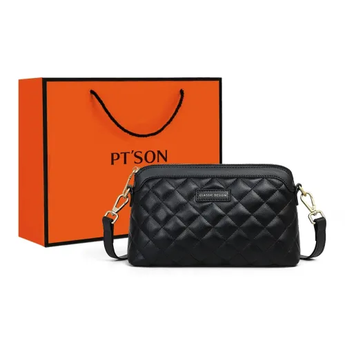 PT'SON Сумка через плечо из коровьей кожи стандартная женская черная