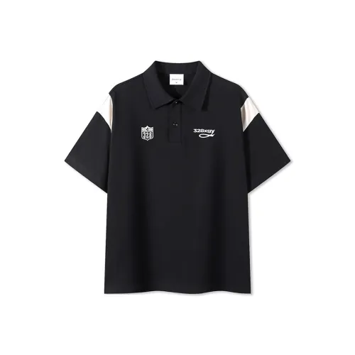 HIPHOPPUNKS Черный и бежевый верблюжий [Высокое качество Стиль★280G] Унисекс Поло