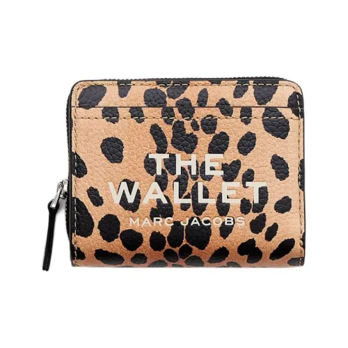 MARC JACOBS Pebble Leather Wallet Mini Women's Leopard Print