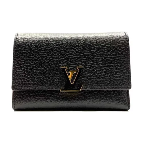 LOUIS VUITTON Taurillon Кожа Кошелек Унисекс Черный