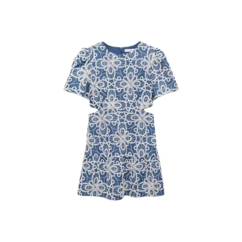 MANGO Короткий рукав платье женское