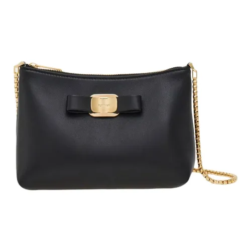 FERRAGAMO Напп Кожа Сумка через плечо Мини Женская Черная