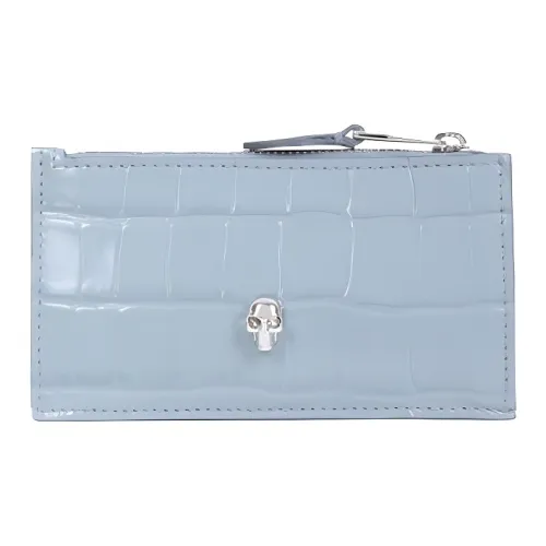 Alexander McQueen Кожа Держатель для карт Женские Светло-синий