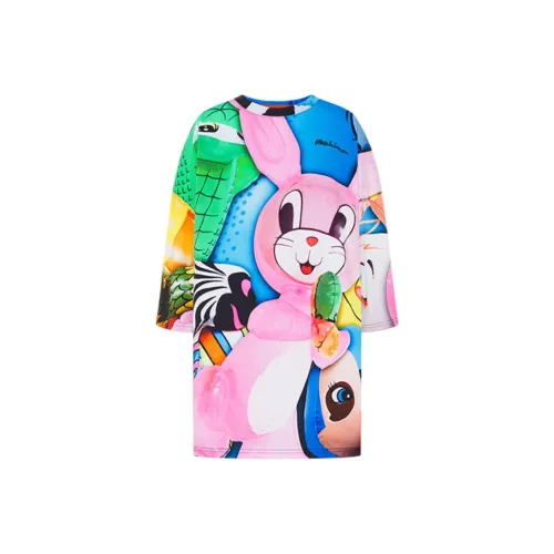 MOSCHINO Многоцветные Женские Короткие Платья с Рукавами