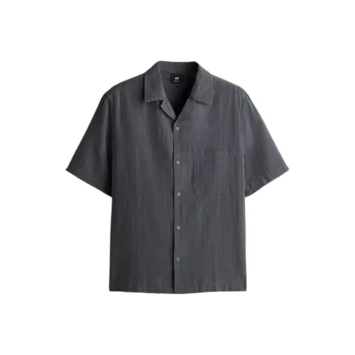 H&M Темно-серые мужские рубашки