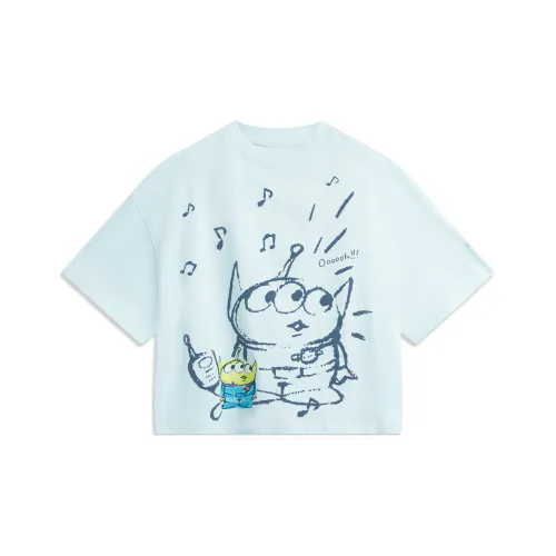 LiNing x Disney T-Shirt Женская Светло-Небесно-Синий