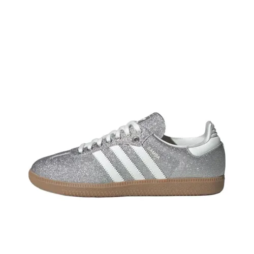 Adidas Originals Samba Устойчивые к истиранию низкие скейтборд-кроссовки унисекс серебряные