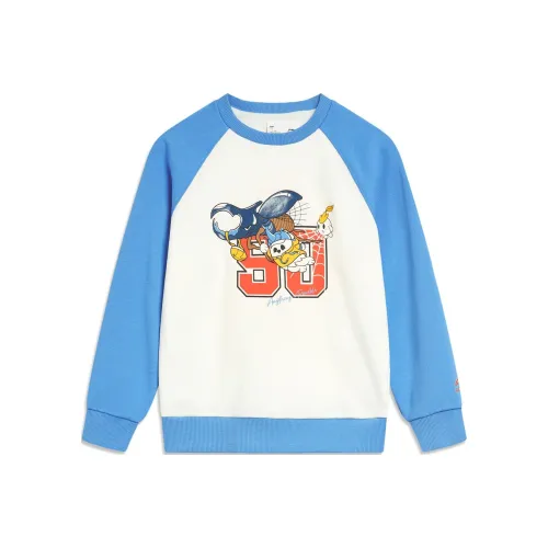 LINING YOUNG Толстовка Sports Life Collection Кремовый Белый с Светлым Кобальтово-синим Детский