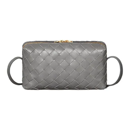 Bottega Veneta Intrecciato Sheepskin Сумка через плечо Унисекс Цементный Серый