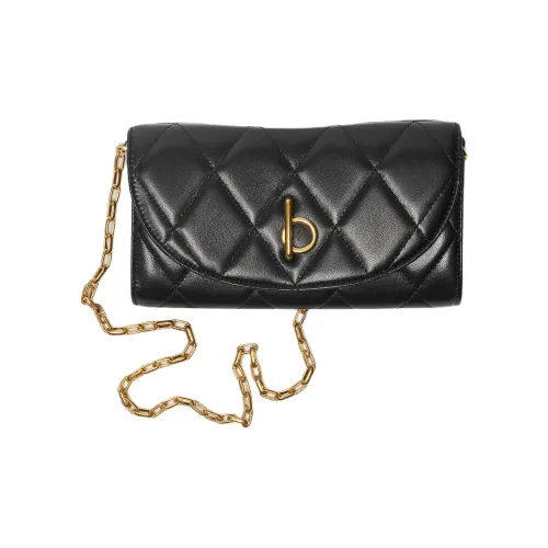 Burberry Rocking Horse Lambskin Crossbody Bag Shoulder Bag Regular Women's Black