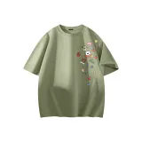 [Heavyweight 100% cotton] Palm Green (Large Cute Amusement Park Left Shoulder Label)  
[Плотный 100% хлопок] Пальмовый зеленый (Большой милый парк развлечений, этикетка на левом плече)