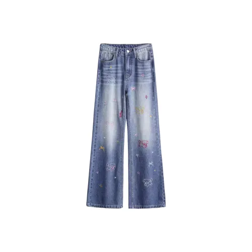 MIMOSA CHUR Промытый синий Женские Джинсы