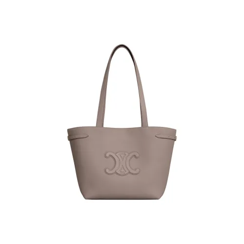 CELINE Cuir Triomphe Телячья кожа с текстурой маленькая сумка через плечо женская Pebble